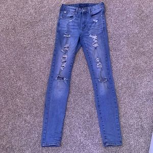high rise skinny jeans